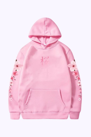 Hoodie Streetwear Sakura Różowy