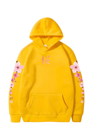 Hoodie Streetwear Sakura Żółty