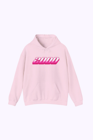 Unisex Hoodie Różowy 2000 Y2K – Różowy