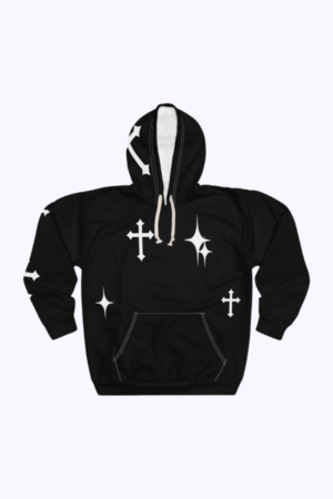 Unisex Pullover Hoodie Krzyż Y2K