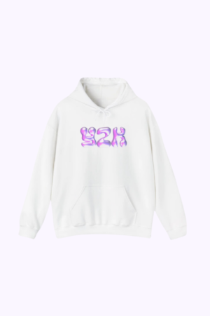 Biały Unisex Hoodie – Y2K Future