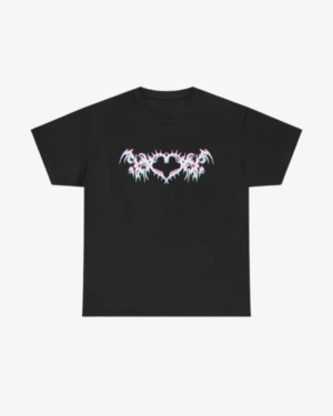 Czarny Unisex T Shirt – Y2K Heart