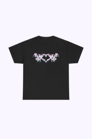 Czarny Unisex T Shirt – Y2K Heart