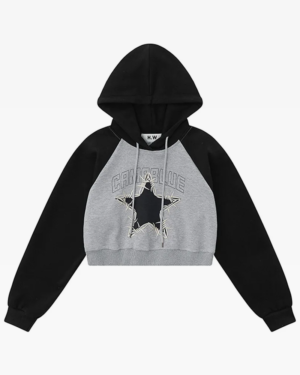 Hoodie Top z kapturem Star Cropped