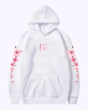 Hoodie Streetwear Sakura Biały