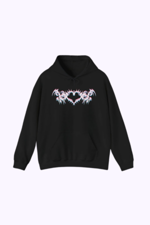 Czarny Unisex Hoodie – Glitch