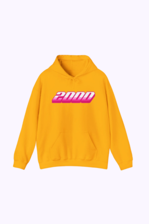 Unisex Hoodie Różowy 2000 Y2K – Żółty