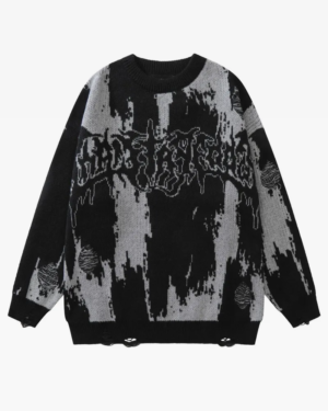 Dzianinowy sweter Grunge